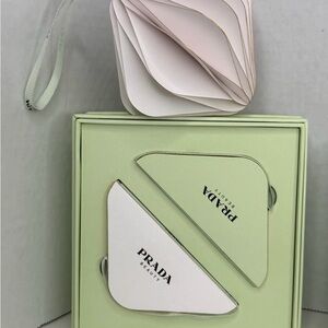 Prada Mint Green and white Christmas ornaments never used